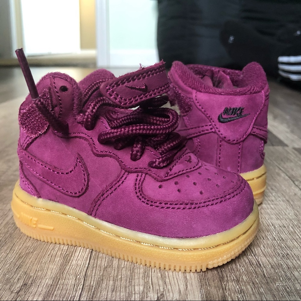 Maroon Air Force 1s High Top
